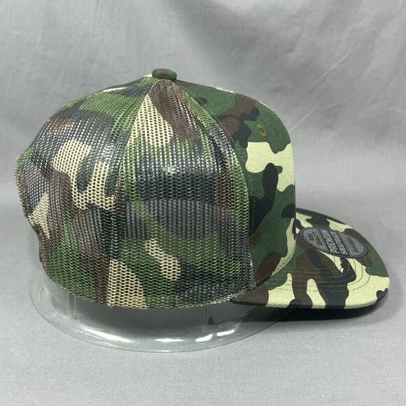 Max Headgear Woodland Camouflage Snapback Hat Camo Trucker Hunting Outdoor Mens - Picture 5 of 12